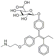 N-Desmethyl-4-hydroxy Tamoxifen β-D-Glucuronide (E/Z Mixture) Structure