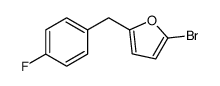 2-bromo-5-[(4-fluorophenyl)methyl]furan Structure