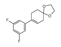 8-(3,5-difluorophenyl)-1,4-dioxaspiro[4.5]dec-7-ene结构式