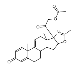 21-hydroxy-2'-methyl-16-β-5'H-pregna-1,4,9(11)-trieno[17,16-d]oxazole-3,20-dione 21-acetate结构式