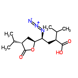 (ΑS, ΓS,2S,4S)-Γ-叠氮四氢-Α,4-双异丙基5-氧代-2-呋喃丁酸结构式