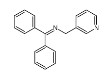N-(二苯基亚甲基)-N-[(5-甲基吡啶-3-基)甲基]胺结构式