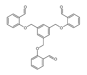 2-[[3,5-bis[(2-formylphenoxy)methyl]phenyl]methoxy]benzaldehyde Structure