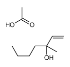acetic acid,3-methylhept-1-en-3-ol结构式