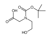 2-[2-hydroxyethyl-[(2-methylpropan-2-yl)oxycarbonyl]amino]acetic acid Structure