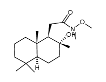 (1S,2S,4aS,8aS)-N-methoxy-N-methyl 1-(2-hydroxy-2,5,5,8a-tetramethyldecahydronaphthalenyl)-acetamide结构式