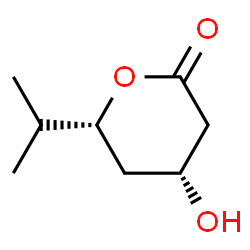 2H-Pyran-2-one,tetrahydro-4-hydroxy-6-(1-methylethyl)-,cis-(9CI) Structure