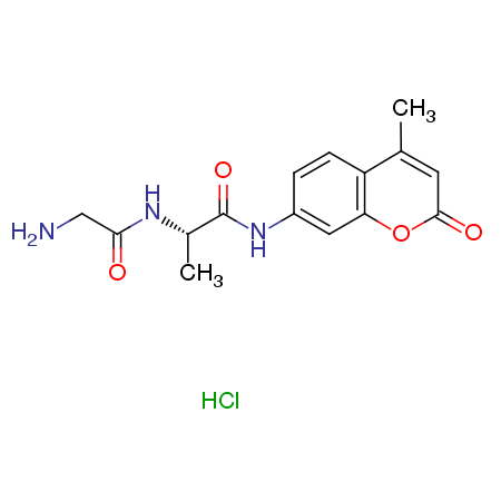 H-Gly-Ala-AMC · HCl Structure