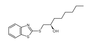 (R)-(-)-1-(benzothiazol-2-ylsulfanyl)-octan-2-ol结构式