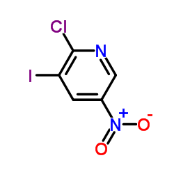 2-Chloro-3-iodo-5-nitropyridine Structure