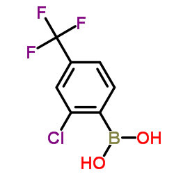 2-Chloro-4-trifluoromethyl phenyl boronic acid Structure