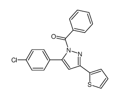 [5-(4-chlorophenyl)-3-thiophen-2-ylpyrazol-1-yl]-phenylmethanone结构式