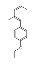 Benzene, 1-ethoxy-4-[(1E,3E)-2-methyl-1,3-pentadienyl]- (9CI)结构式