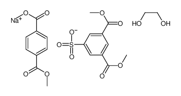 sodium,3,5-bis(methoxycarbonyl)benzenesulfonate,dimethyl benzene-1,4-dicarboxylate,ethane-1,2-diol Structure