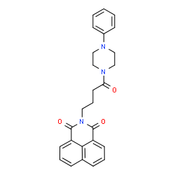 2-(4-oxo-4-(4-phenylpiperazin-1-yl)butyl)-1H-benzo[de]isoquinoline-1,3(2H)-dione结构式