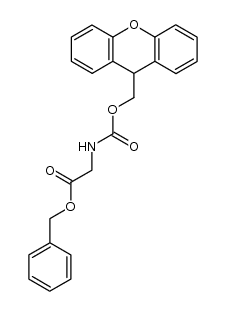 9-xanthenylmethoxycarbonyl glycine benzyl ester结构式