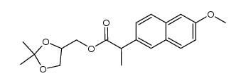 (2,2-dimethyl-1,3-dioxolan-4-yl)methyl 2-(6-methoxynaphthalen-2-yl)propanoate结构式