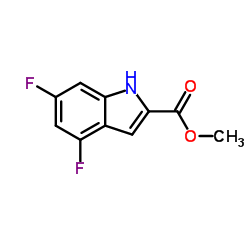 Methyl 4,6-difluoro-1H-indole-2-carboxylate结构式