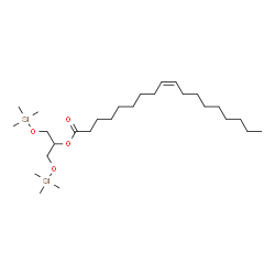 (9Z)-9-Octadecenoic acid 2-trimethylsilyloxy-1-[(trimethylsilyloxy)methyl]ethyl ester structure