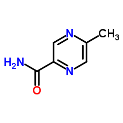 5-甲基吡嗪-2-羧酰胺结构式