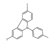 3,6-diiodo-9-(4-methylphenyl)carbazole Structure