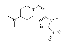 N,N-dimethyl-1-[(E)-(3-methyl-2-nitroimidazol-4-yl)methylideneamino]piperidin-4-amine结构式