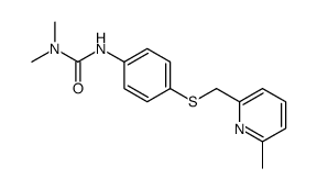 1,1-dimethyl-3-[4-[(6-methylpyridin-2-yl)methylsulfanyl]phenyl]urea结构式