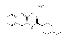 sodium ((1r,4R)-4-isopropylcyclohexane-1-carbonyl)-D-phenylalaninate结构式