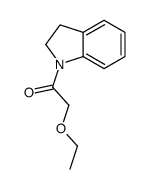 (9ci)-1-(乙氧基乙酰基)-2,3-二氢-1H-吲哚结构式