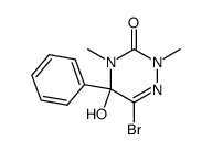 6-bromo-5-hydroxy-2,4-dimethyl-5-phenyl-4,5-dihydro-2H-[1,2,4]triazin-3-one结构式