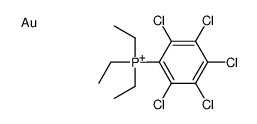 gold,triethyl-(2,3,4,5,6-pentachlorophenyl)phosphanium Structure