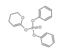 phosphoric acid 5,6-dihydro-4H-pyran-2-yl ester diphenyl ester Structure