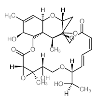 Verrucarin A,7'-deoxo-2'-deoxy-2',3'-epoxy-4',8-dihydroxy-7'-[(1R)-1-hydroxyethyl]-,(2'S,3'R,4'S,7'R,8R)- (9CI) Structure