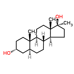 17α-Methyl-5α-androstane-3α,17β-diol Structure