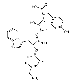 (2R)-2-[[(2R)-2-[[(2R)-2-[[(2R)-2-[(2-aminoacetyl)amino]propanoyl]amino]-3-(1H-indol-3-yl)propanoyl]amino]propanoyl]amino]-3-(4-hydroxyphenyl)propanoic acid结构式