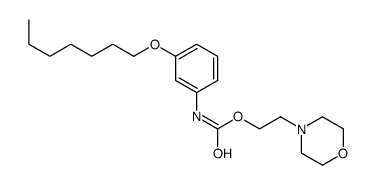 2-morpholin-4-ylethyl N-(3-heptoxyphenyl)carbamate结构式