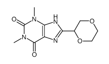 8-(1,4-dioxan-2-yl)-1,3-dimethyl-7H-purine-2,6-dione结构式