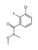 3-chloro-2-fluoro-N-methoxy-N-methylbenzamide Structure