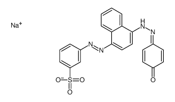 3-[[4-[(4-羟苯基)偶氮]-1-萘基]偶氮]苯磺酸钠盐结构式