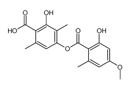 2-hydroxy-4-(2-hydroxy-4-methoxy-6-methylbenzoyl)oxy-3,6-dimethylbenzoic acid Structure
