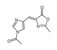 2-methyl-4-[N-acetylimidazol-4(5)-ylmethylene]-5-oxazolone Structure