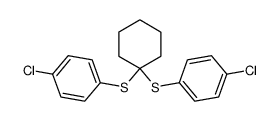 cyclohexane-1,1-diylbis((4-chlorophenyl)sulfane)结构式