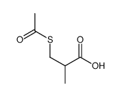 ()-3-(acetylthio)-2-methylpropionic acid structure