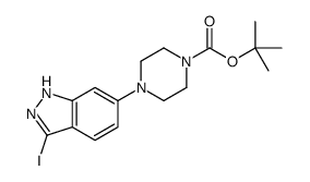 1-BOC-4-(3-碘-1H-吲唑-6-YL)哌嗪结构式