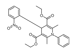 diethyl 2,6-dimethyl-4-(2-nitrophenyl)-1-phenyl-4H-pyridine-3,5-dicarboxylate Structure