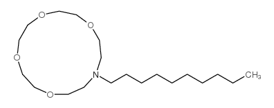 13-decyl-1,4,7,10-tetraoxa-13-azacyclopentadecane结构式