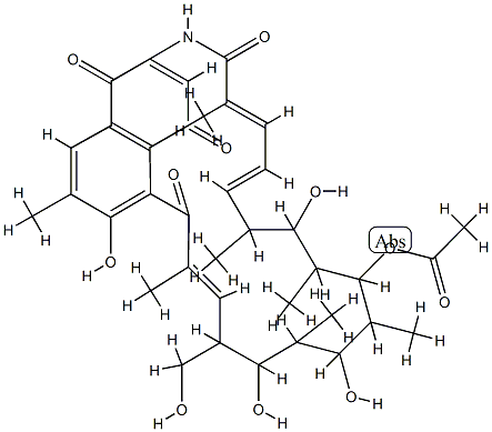 8-Deoxyrifamycin W 23-acetate structure