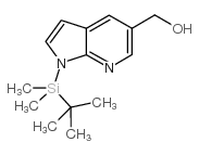 1-[(1,1-二甲基乙基)二甲基甲硅烷基]-1H-吡咯并[2,3-b]吡啶-5-甲醇结构式
