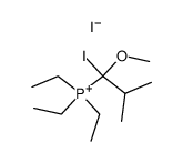 (1-methoxy-1-iodo-2-methylpropyl)triethylphosphonium iodide结构式