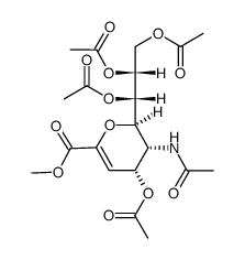 methyl 4,7,8,9-tetra-O-acetyl-5-acetamido-2,6-anhydro-2,3,5-trideoxy-D-glycero-D-talo-non-2-enoate Structure